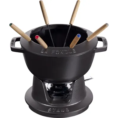 Staub - Zestaw do fondue Staub 20 cm czarny