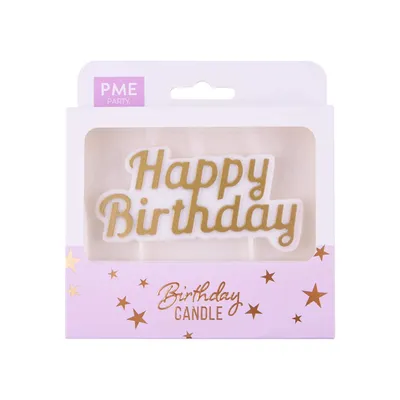 PME Cake - Świeczka Happy Birthday 10x5cm