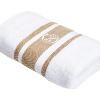 Officine Monogram - Ręcznik kąpielowy 70 x 140 cm Linea Biało-beżowy