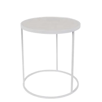 Zuiver - Stolik okrągły GLAZED (biały)