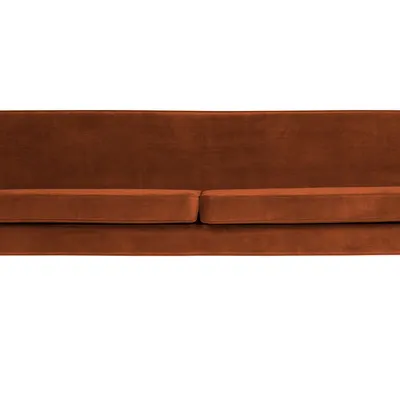 Woood - Sofa Rocco velvet 230 cm (rdzawa)