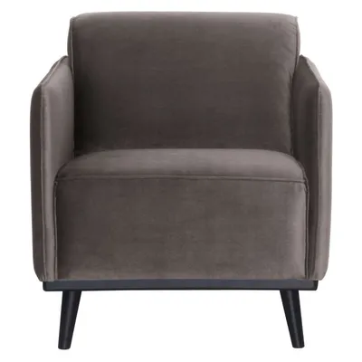 Be Pure - Fotel Statement Velvet (ciemnooszary)