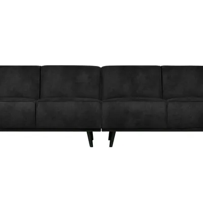 Be Pure - Sofa Statement 4-osobowa zamszowa (czarna)