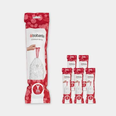 Brabantia - Worki na śmieci rozmiar Y (20 l) 6 x 20 szt.