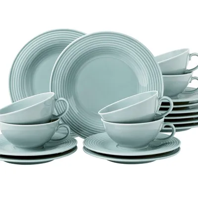 Seltmann Weiden - Komplet herbaciany dla 6 osób Beat Color Glaze błękitny