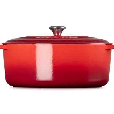 Le Creuset - owalna brytfanna żeliwo 35 cm wiśniowy