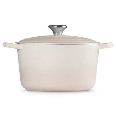 Le Creuset - Głęboka Okrągła Brytfanna Żeliwo 24 cm meringue