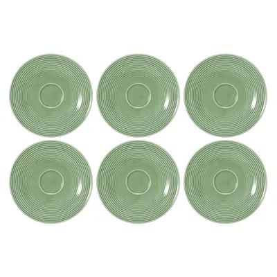 Seltmann Weiden - Zestaw 6 spodków 16.5cm Beat Color Glaze eukaliptusowy