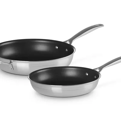 Le Creuset - 3-ply Zestaw 2 szt. Patelni 24/28cm Stal Nierdzewna Nieprzywierająca