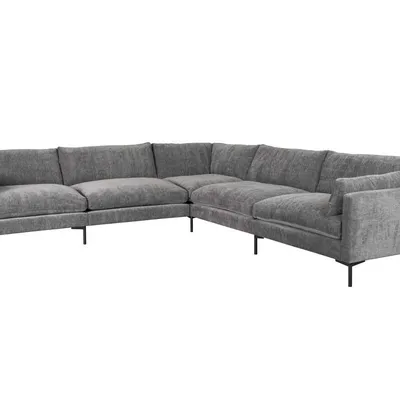 Zuiver - Sofa narożna 7-osobowa Summer antracytowa