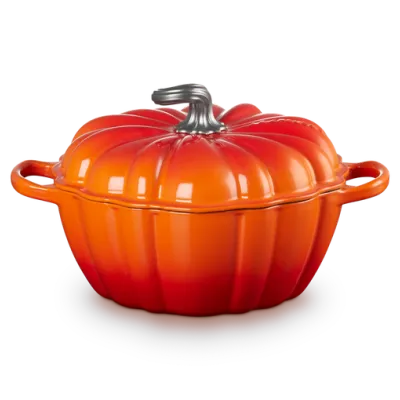 Le Creuset - Brytfanna w kształcie dyni żeliwo płomienny