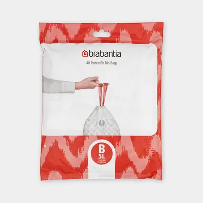 Brabantia - Worki na śmieci rozmiar B (5 - 7 l) 40 szt.
