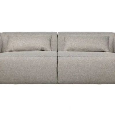 Woood - Sofa 3,5 - osobowa BEAN z poduszkami (jasnoszara)
