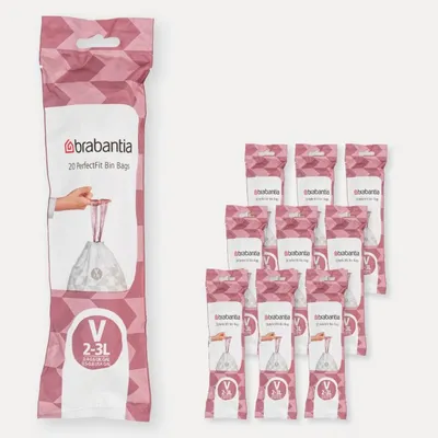 Brabantia - Worki na śmieci do koszy Newicon rozmiar V (3 l) 10 x 20 szt.