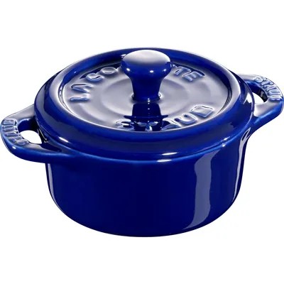 Staub - Mini garnek ceramiczny okrągły La Cocotte 200 ml niebieski