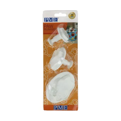 PME Cake - 3 wykrawacze z tłokiem Psie Łapki