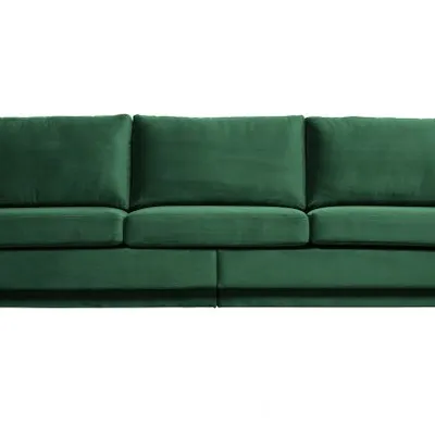 Be Pure - Sofa 3 - osobowa FAME aksamitna (ciemnozielona)