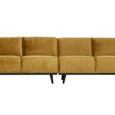 Be Pure - Sofa Statement 4-osobowa Velvet (miodowo-żółta)