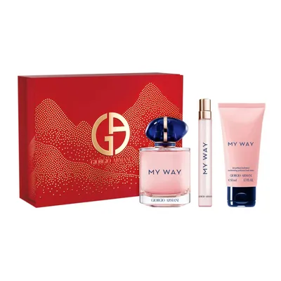 Giorgio Armani My Way zestaw - woda perfumowana 90 ml Refillable + woda perfumowana 10 ml Refillable + balsam do ciała 50 ml