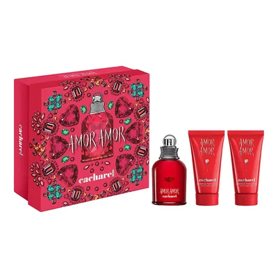 Cacharel Amor Amor zestaw - woda toaletowa 50 ml + balsam do ciała 50 ml + żel pod prysznic 50 ml
