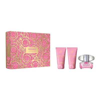 Versace Bright Crystal zestaw - woda toaletowa 50 ml + balsam do ciała 50 ml + żel pod prysznic 50 ml