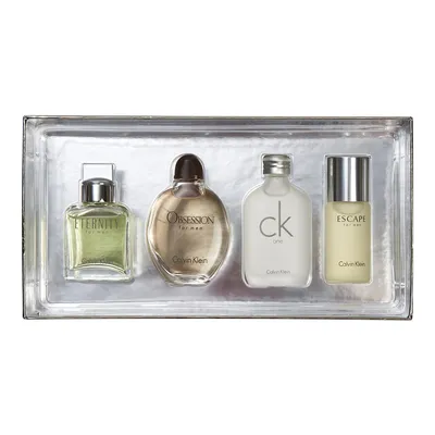 Calvin Klein zestaw miniaturek - Eternity for men woda toaletowa 15 ml + Obsession for men woda toaletowa 15 ml + CK One woda toaletowa 15 ml + Es