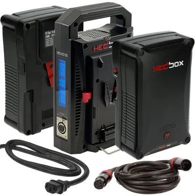 Zestaw Hedbox Probank 2M – ładowarka z dwoma akumulatorami V-Mount 150Wh