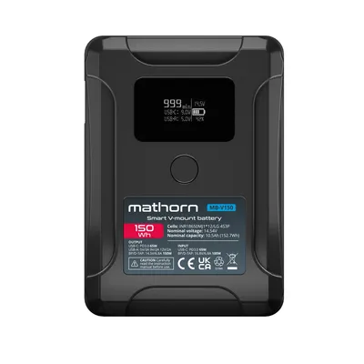 Bateria Mathorn MB-V150 10500mAh PD65W OLED USB-C 150Wh V-mount
