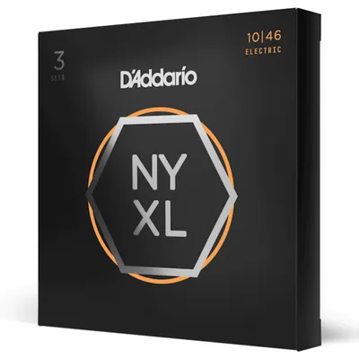 Zestaw strun do gitary elektrycznej D'Addario NYXL1046-3P 3PACK 10-46