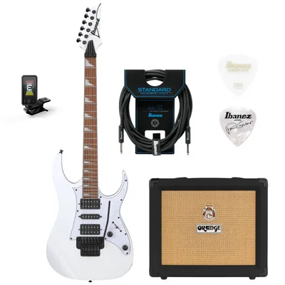 Zestaw gitara elektryczna Ibanez RG450DXB-WH biała z combo gitarowym Orange CRUSH 20RT-BK