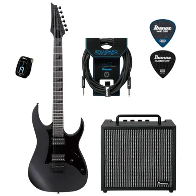Zestaw gitarowy Ibanez GRGR131EX-BKF gitara elektryczna z combo Ibanez i akcesoriami