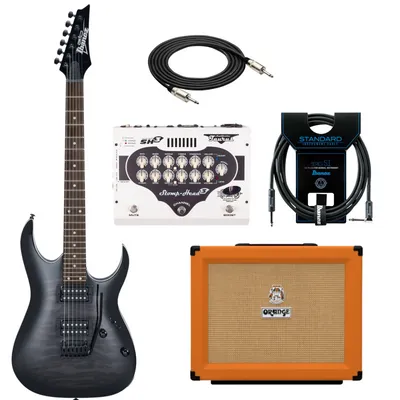 Zestaw gitara elektryczna Ibanez GRGA120QA-TKS z kolumną Orange PPC112 i wzmacniaczem Taurus SH3CL