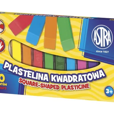 Plastelina 10 kol. Kwadratowa [303115006] /Astra