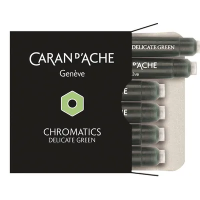 Naboje Caran D'Ache Chromatics Delicate Green 6Szt. Jasnozielone