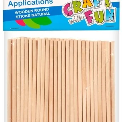 Patyczki drewniane dekoracyjne okrągłe /Craft With Fun 402525