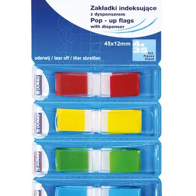 Zakładki Indeks. z Dyspenserem PP 45x12 4kol. /Donau
