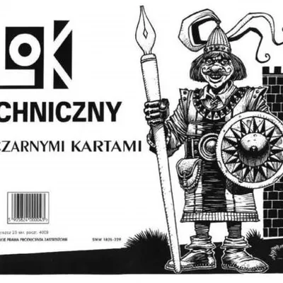 Blok Techniczny A4 10k Czarne Kartki /Kreska