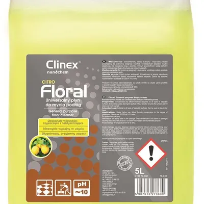 Uniwersalny Płyn Clinex Floral Citro 5L 77-897 Do Mycia Podłóg