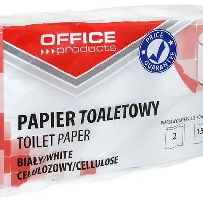 Papier Toaletowy Celulozowy Office Products 2-Warstwowy 150 Listków 15M 8Szt. Biały
