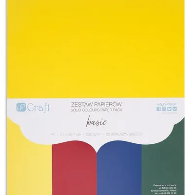 Zestaw Papierów 220G - Basic A4 20 Ark. /DpCraft