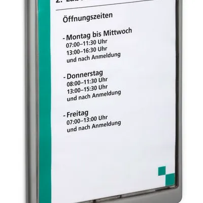Tabliczka Przydrzwiowa Click Sign A4 210x297mm Grafitowa /Durable 486737