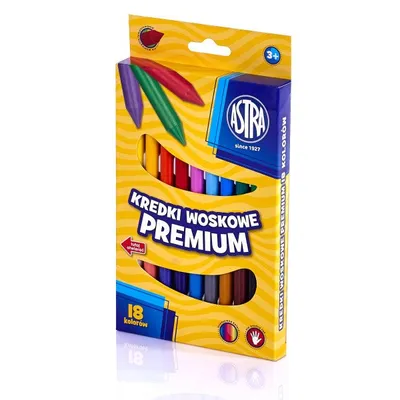 Kredki Świecowe Premium 18 kol. /Astra 316111002