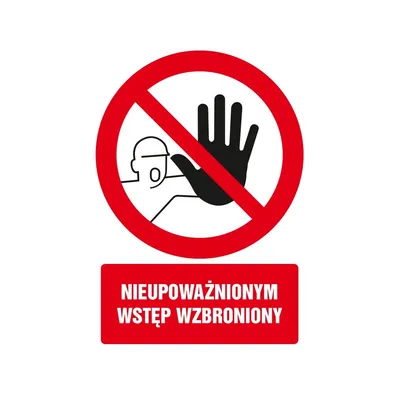 Znak TDC Nieupoważnionym Wstęp Wzbroniony 2 /TDC