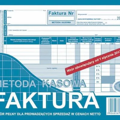 Faktura Netto A5 Metoda Kasowa Oryg.+1k 151-3E /MiP