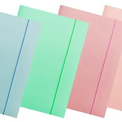 Teczka Z Gumką Office Products Pastel Karton/Lakier A4 300Gsm 3-Skrz. Mix Kolorów