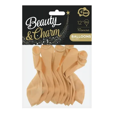Balony Beauty&Charm, pastelowe cieliste 12"/ 10 szt. /GoDan