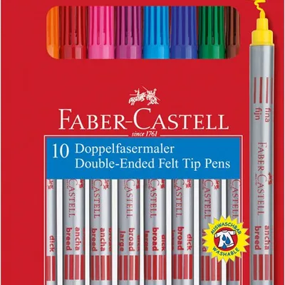 Flamastry Dwustronne Etui 10 Kol. Faber-Castell