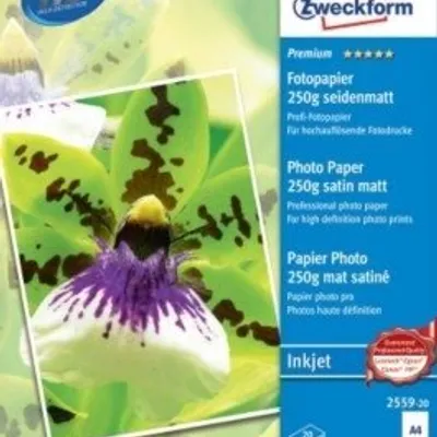 Papier Fotograficzny Premium 250g 20szt. Avery 210x297 Biały Jedwabisty No.2559-20