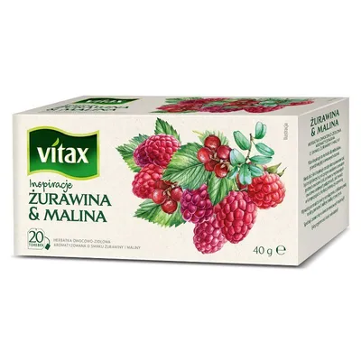 Herbata Vitax Inspirations Żurawina Z Maliną 20 Torebek