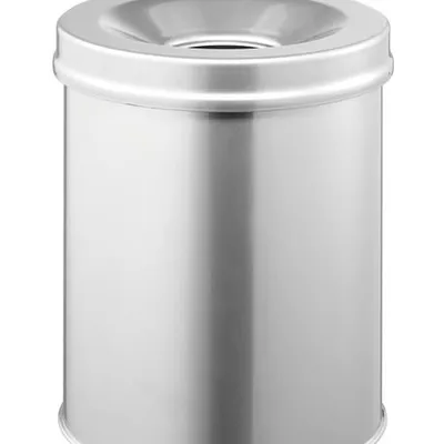 Kosz Na Śmieci Safe 15 Litrowy Okrągły Srebrny /Durable 330523